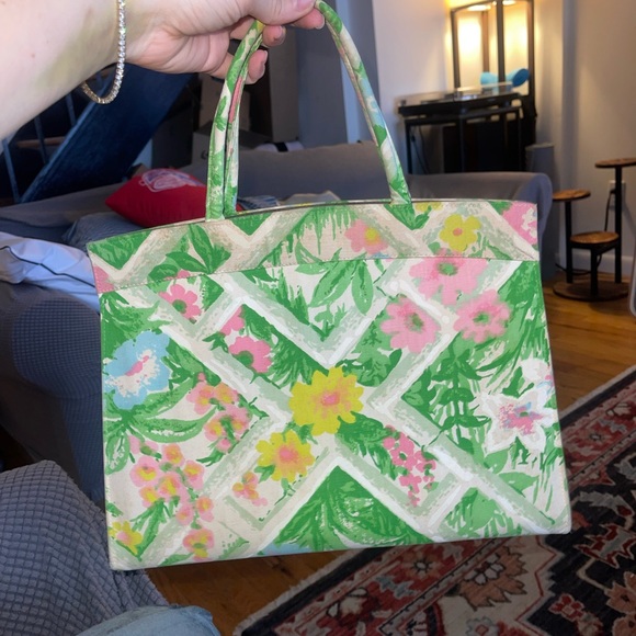 Beautiful 60s floral print handbag - Picture 2 of 7